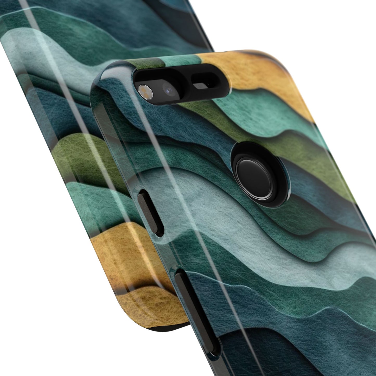 Artistic Phone Case - Waves Design, Eco-Friendly, Unique Gifts, Trendy Accessories, Perfect for Nature Lovers, Christmas Gift