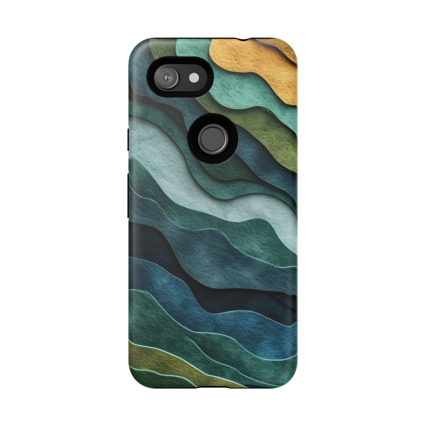 Artistic Phone Case - Waves Design, Eco-Friendly, Unique Gifts, Trendy Accessories, Perfect for Nature Lovers, Christmas Gift