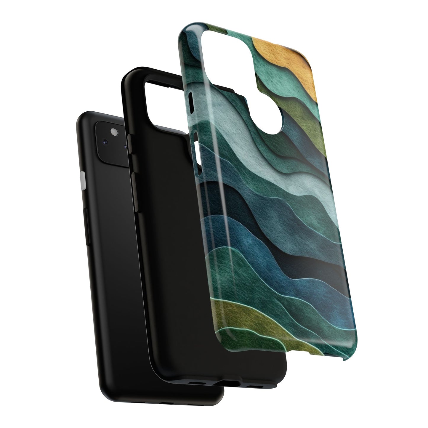 Artistic Phone Case - Waves Design, Eco-Friendly, Unique Gifts, Trendy Accessories, Perfect for Nature Lovers, Christmas Gift