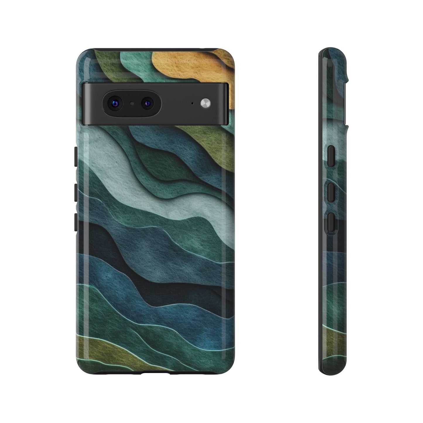 Artistic Phone Case - Waves Design, Eco-Friendly, Unique Gifts, Trendy Accessories, Perfect for Nature Lovers, Christmas Gift