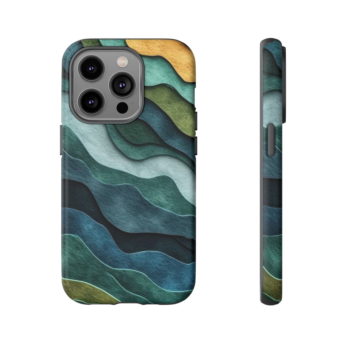 Artistic Phone Case - Waves Design, Eco-Friendly, Unique Gifts, Trendy Accessories, Perfect for Nature Lovers, Christmas Gift