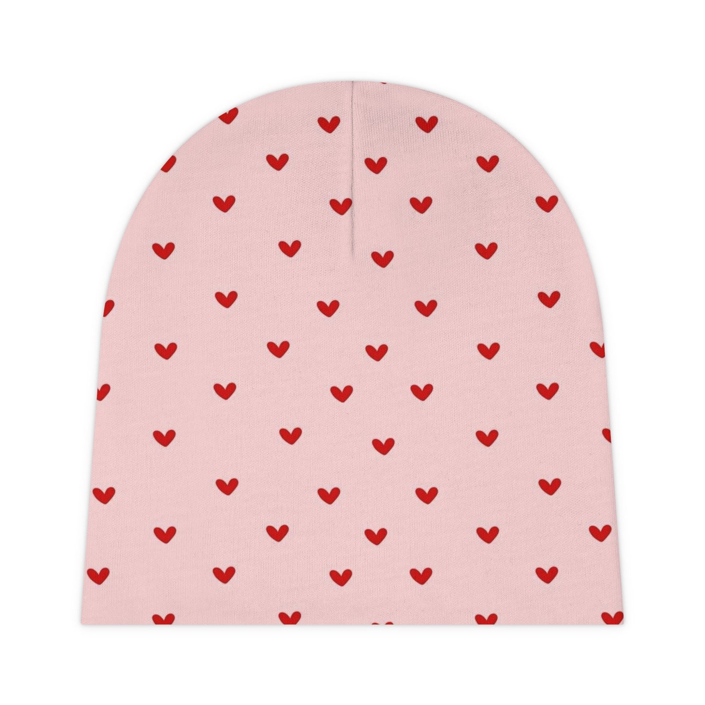 Adorable Pink Heart Baby Beanie, Cute Baby Hat, Infant Beanie, Newborn Gift, Valentines Day Apparel, Baby Shower Favor