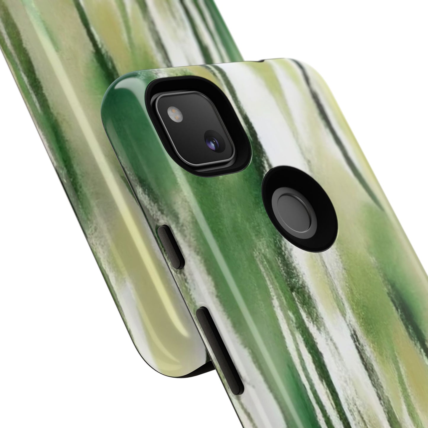 Abstract Green Phone Case - Modern Tough Cases for Nature Lovers, Gift for Students, Eco-Friendly, Stylish Protection