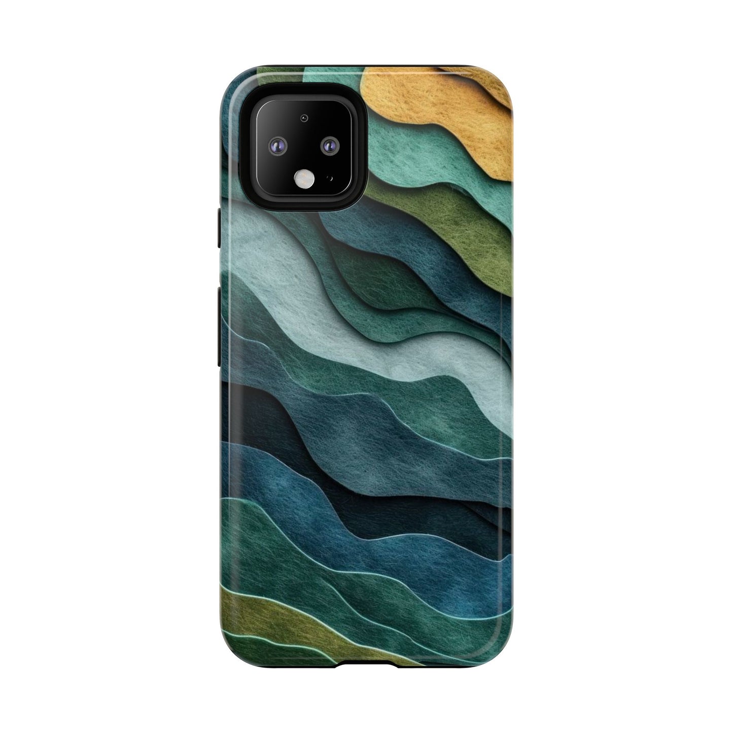 Artistic Phone Case - Waves Design, Eco-Friendly, Unique Gifts, Trendy Accessories, Perfect for Nature Lovers, Christmas Gift