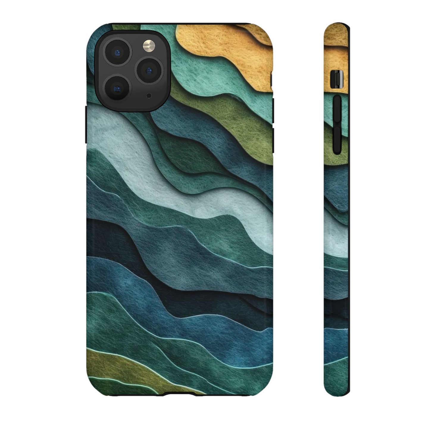 Artistic Phone Case - Waves Design, Eco-Friendly, Unique Gifts, Trendy Accessories, Perfect for Nature Lovers, Christmas Gift