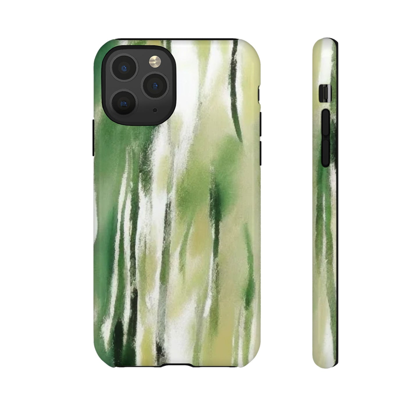 Abstract Green Phone Case - Modern Tough Cases for Nature Lovers, Gift for Students, Eco-Friendly, Stylish Protection