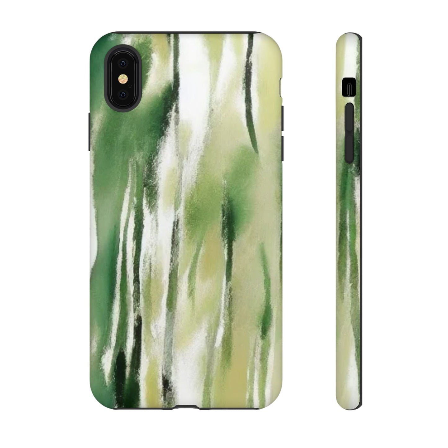 Abstract Green Phone Case - Modern Tough Cases for Nature Lovers, Gift for Students, Eco-Friendly, Stylish Protection