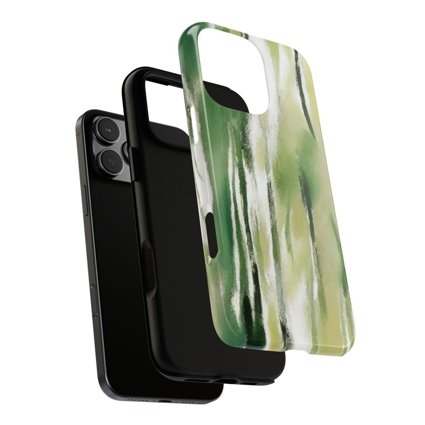 Abstract Green Phone Case - Modern Tough Cases for Nature Lovers, Gift for Students, Eco-Friendly, Stylish Protection