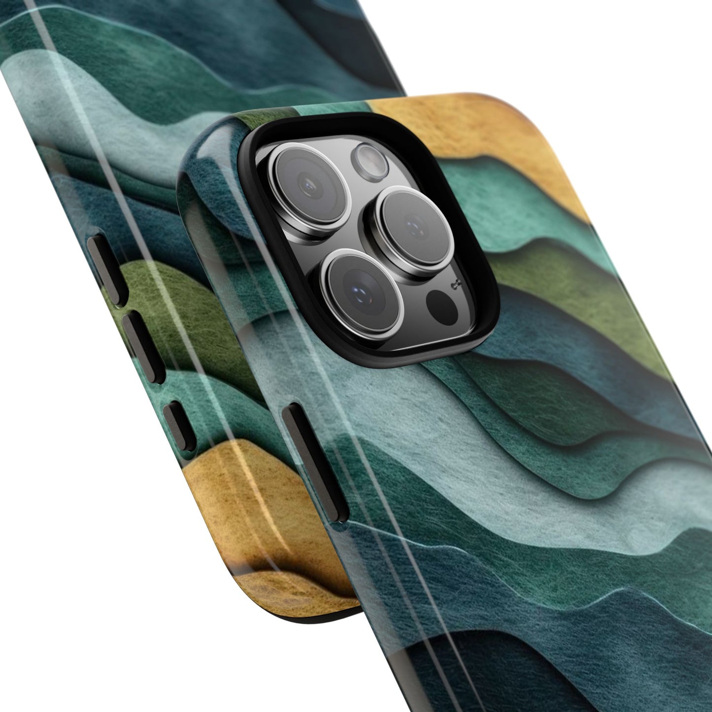 Artistic Phone Case - Waves Design, Eco-Friendly, Unique Gifts, Trendy Accessories, Perfect for Nature Lovers, Christmas Gift