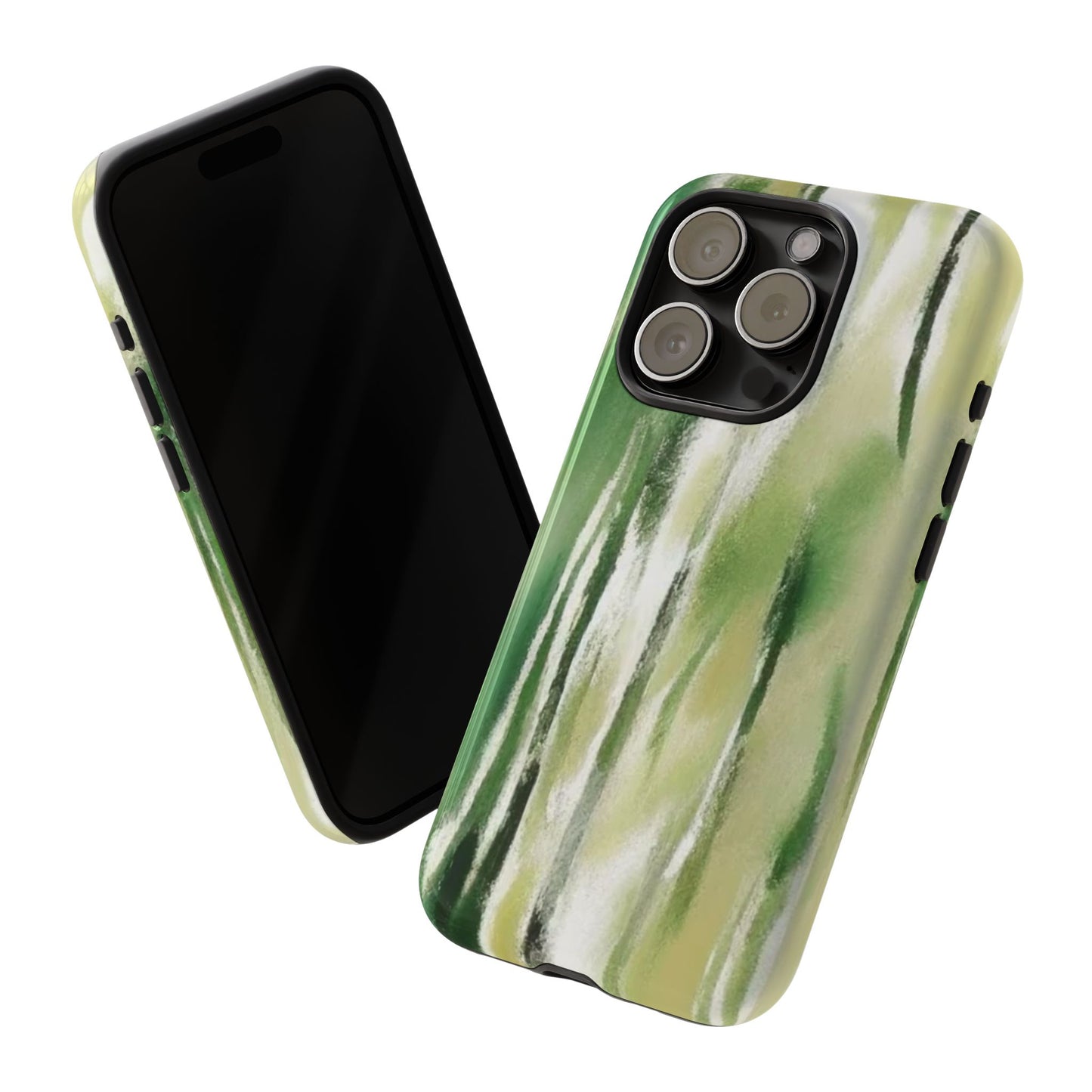 Abstract Green Phone Case - Modern Tough Cases for Nature Lovers, Gift for Students, Eco-Friendly, Stylish Protection