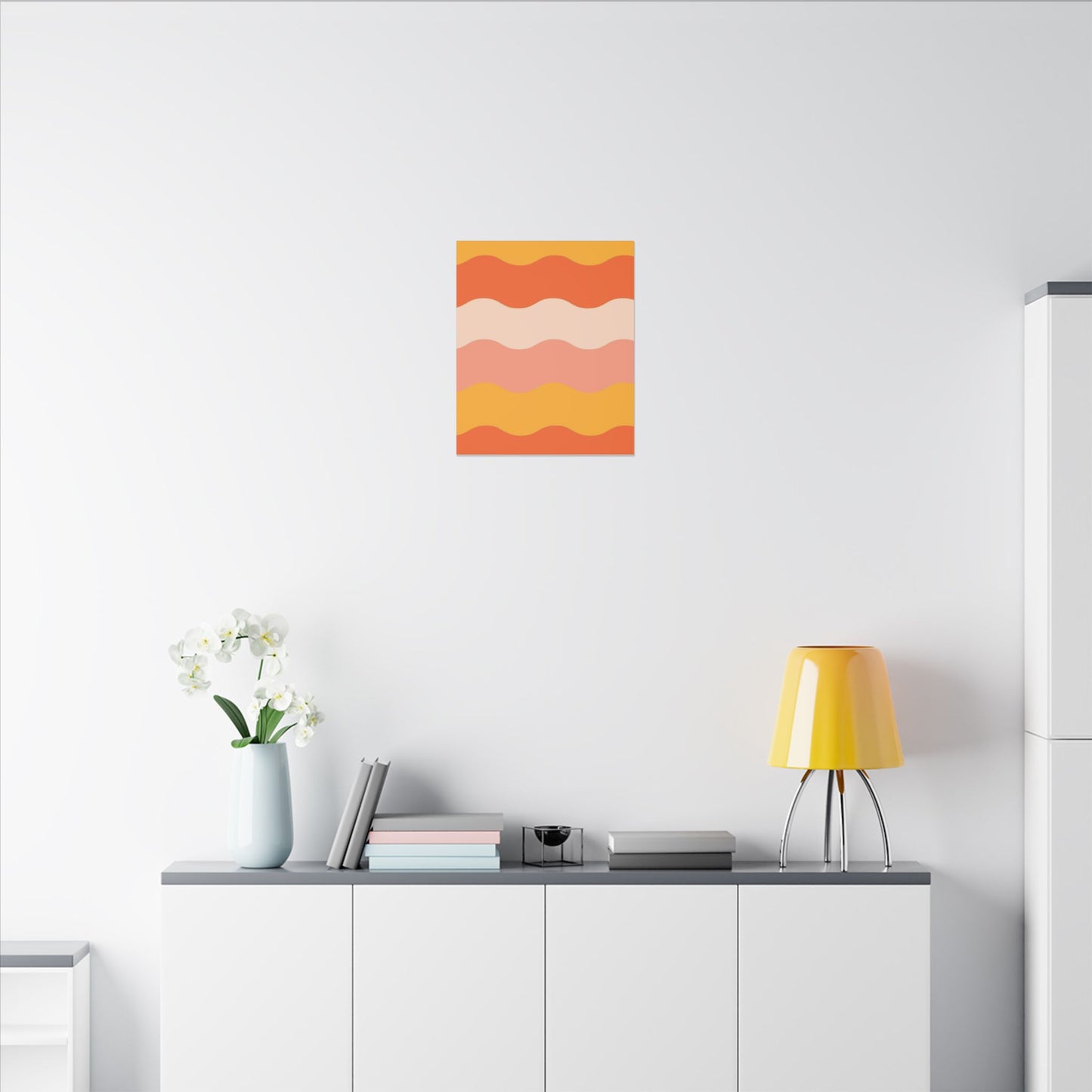 Abstract Wave Canvas Art - Contemporary Decor, Boho Wall Art, Office Decoration, Gift for Home, Summer Vibes