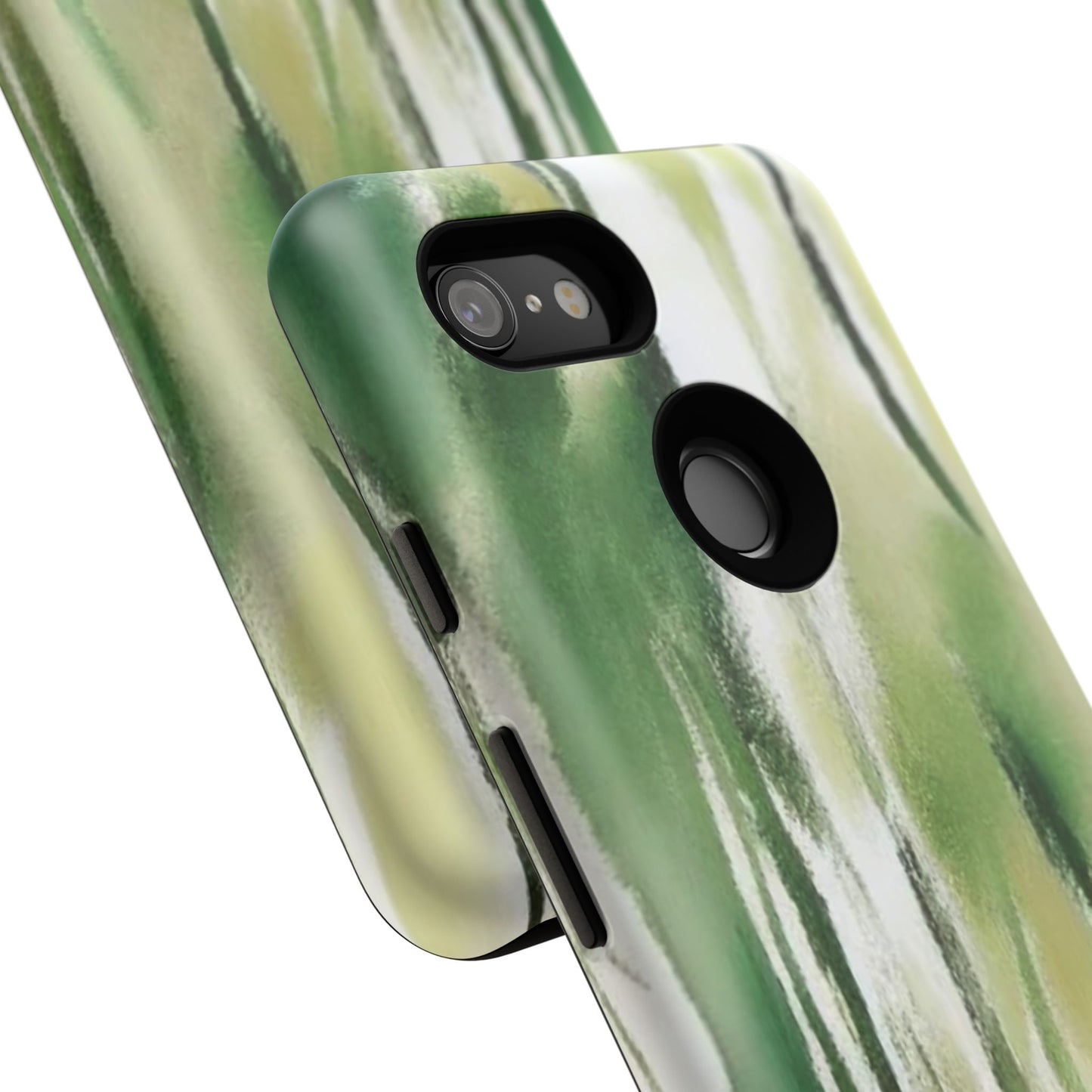 Abstract Green Phone Case - Modern Tough Cases for Nature Lovers, Gift for Students, Eco-Friendly, Stylish Protection