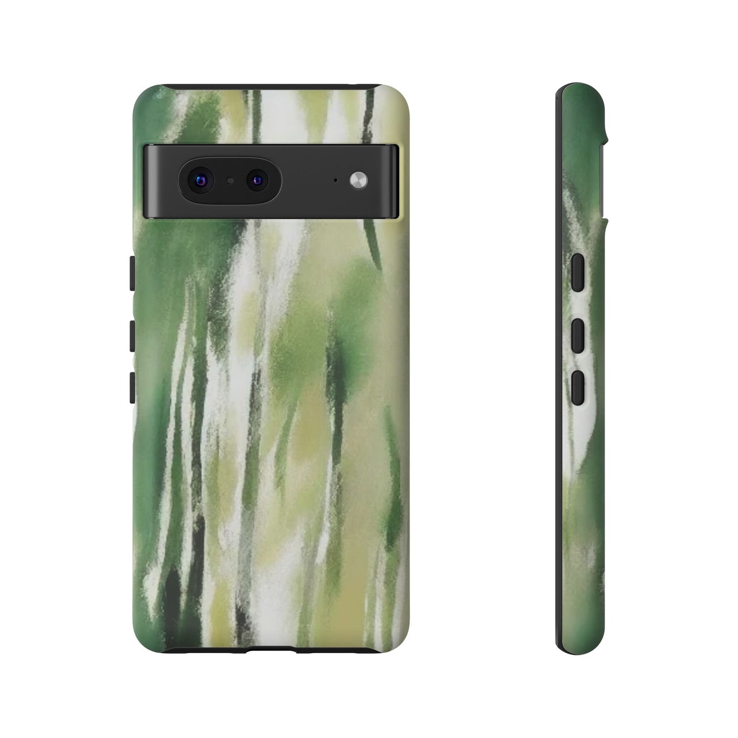 Abstract Green Phone Case - Modern Tough Cases for Nature Lovers, Gift for Students, Eco-Friendly, Stylish Protection