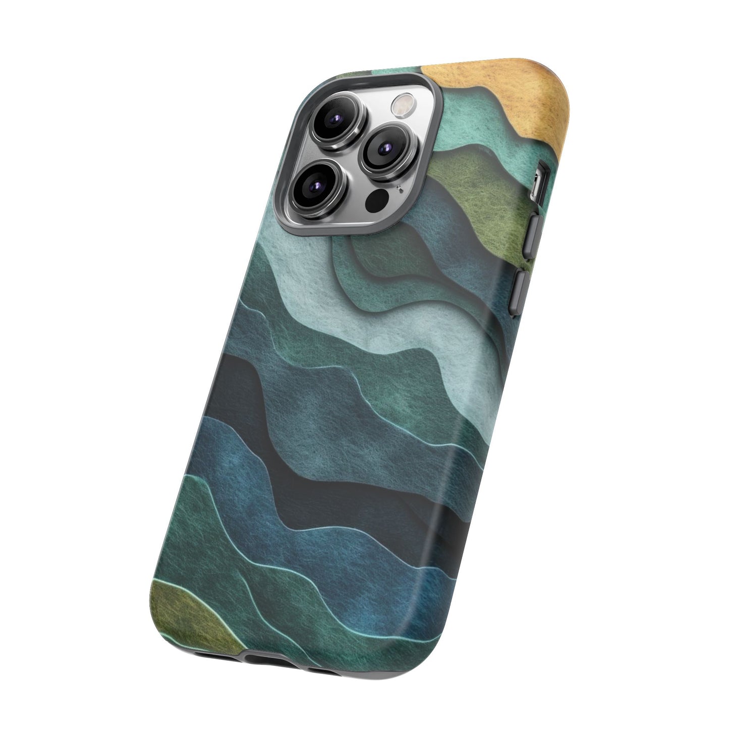 Artistic Phone Case - Waves Design, Eco-Friendly, Unique Gifts, Trendy Accessories, Perfect for Nature Lovers, Christmas Gift