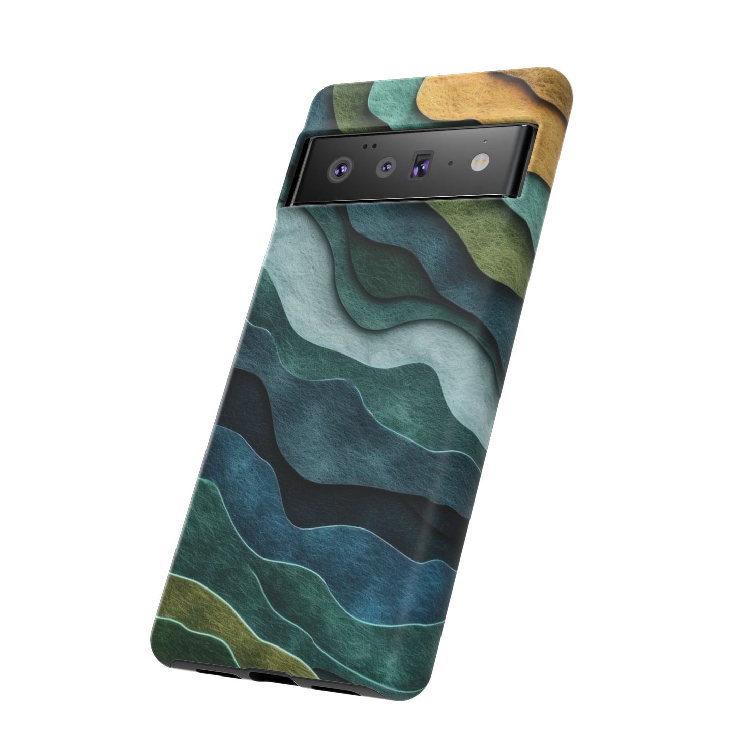 Artistic Phone Case - Waves Design, Eco-Friendly, Unique Gifts, Trendy Accessories, Perfect for Nature Lovers, Christmas Gift