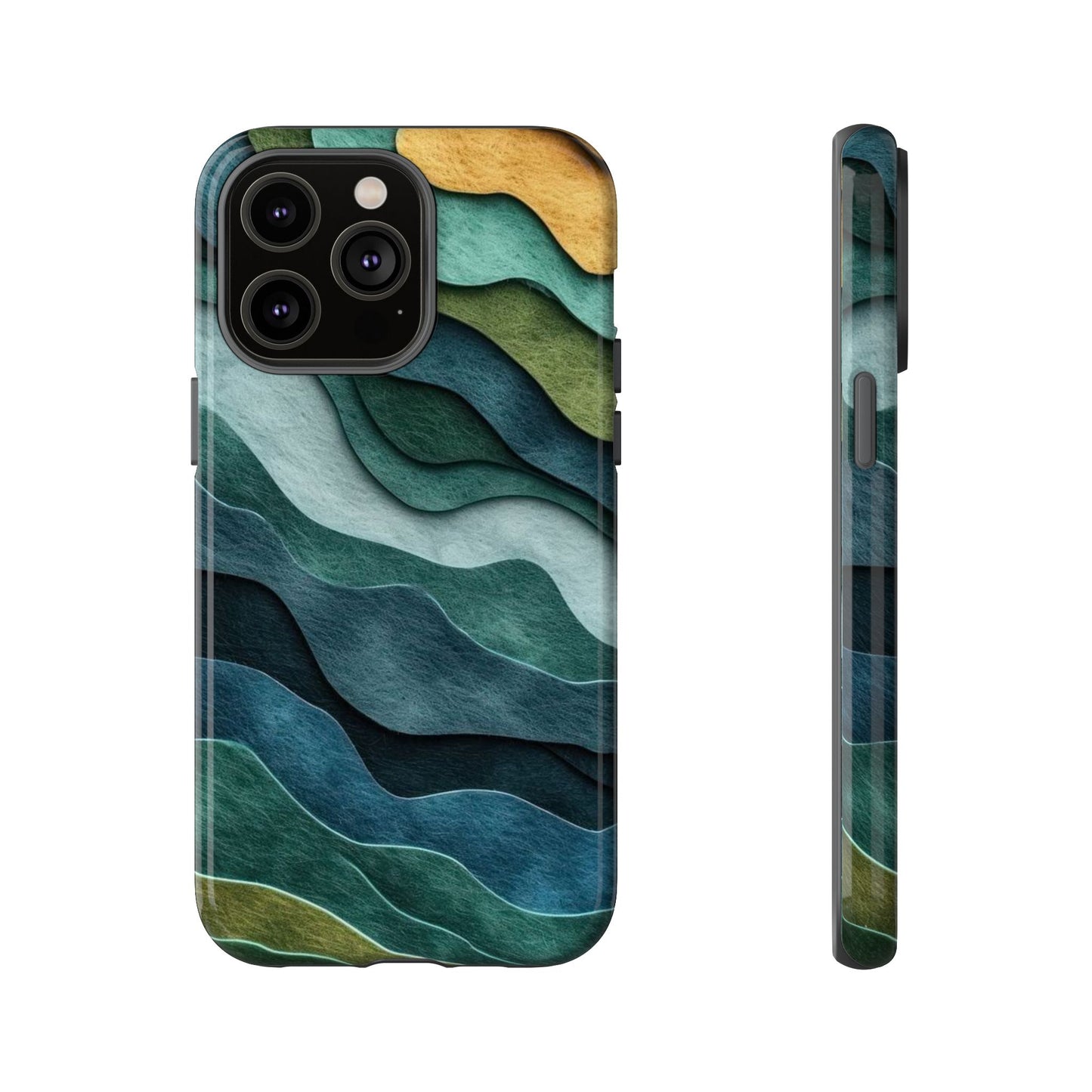 Artistic Phone Case - Waves Design, Eco-Friendly, Unique Gifts, Trendy Accessories, Perfect for Nature Lovers, Christmas Gift