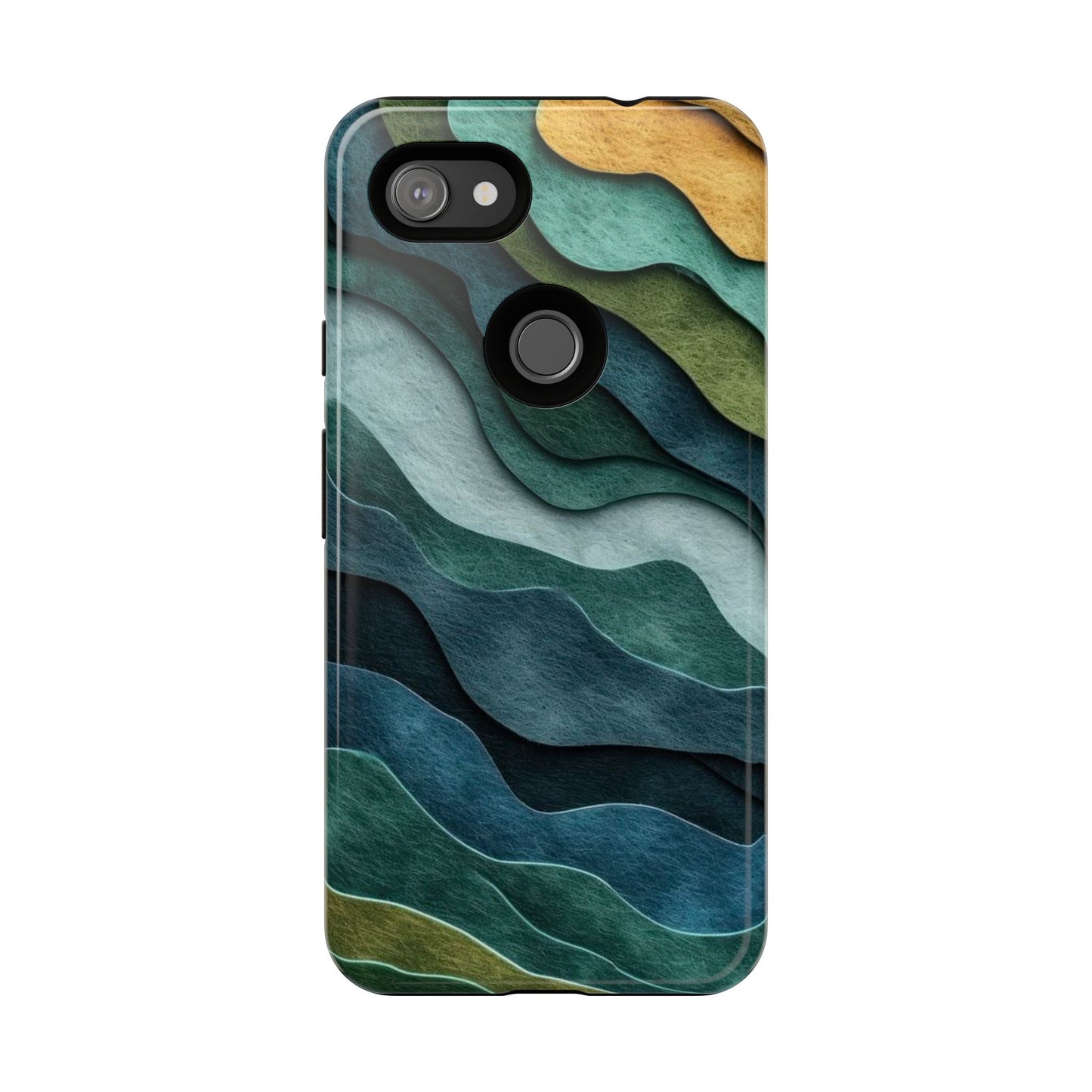 Artistic Phone Case - Waves Design, Eco-Friendly, Unique Gifts, Trendy Accessories, Perfect for Nature Lovers, Christmas Gift