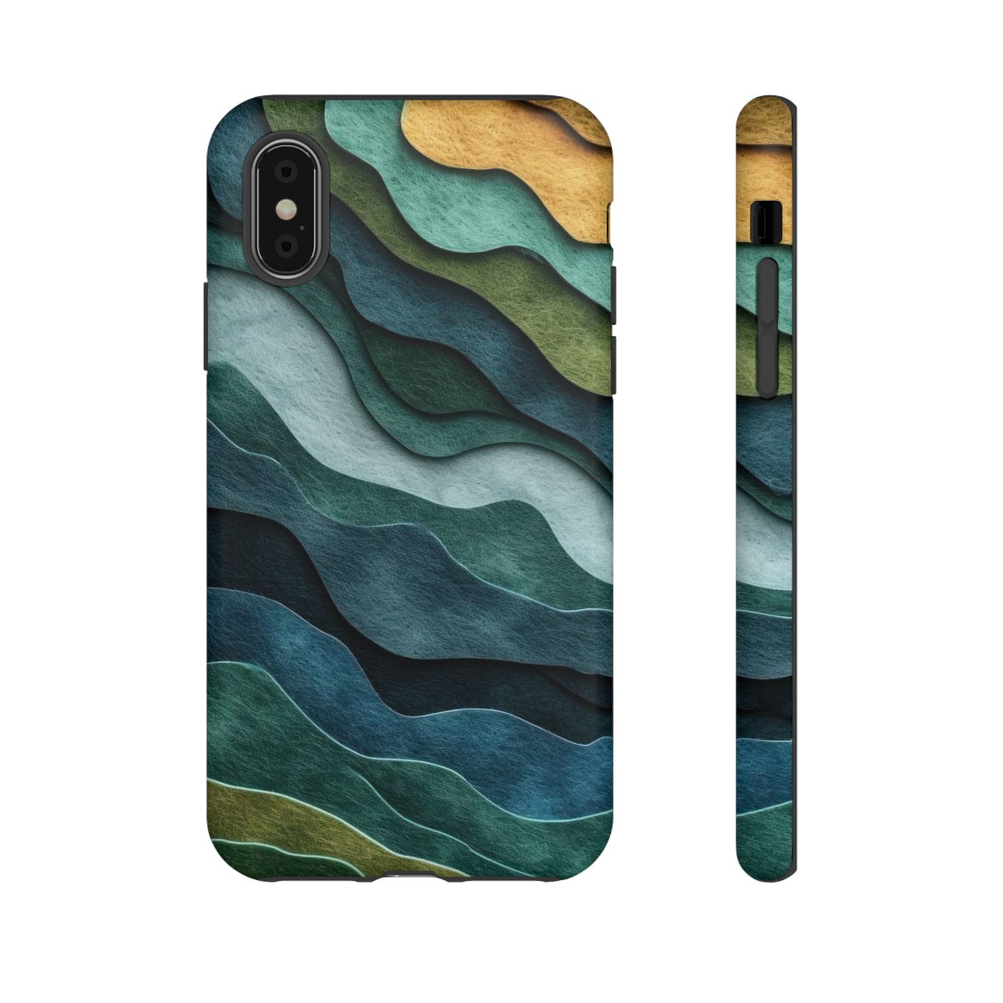 Artistic Phone Case - Waves Design, Eco-Friendly, Unique Gifts, Trendy Accessories, Perfect for Nature Lovers, Christmas Gift