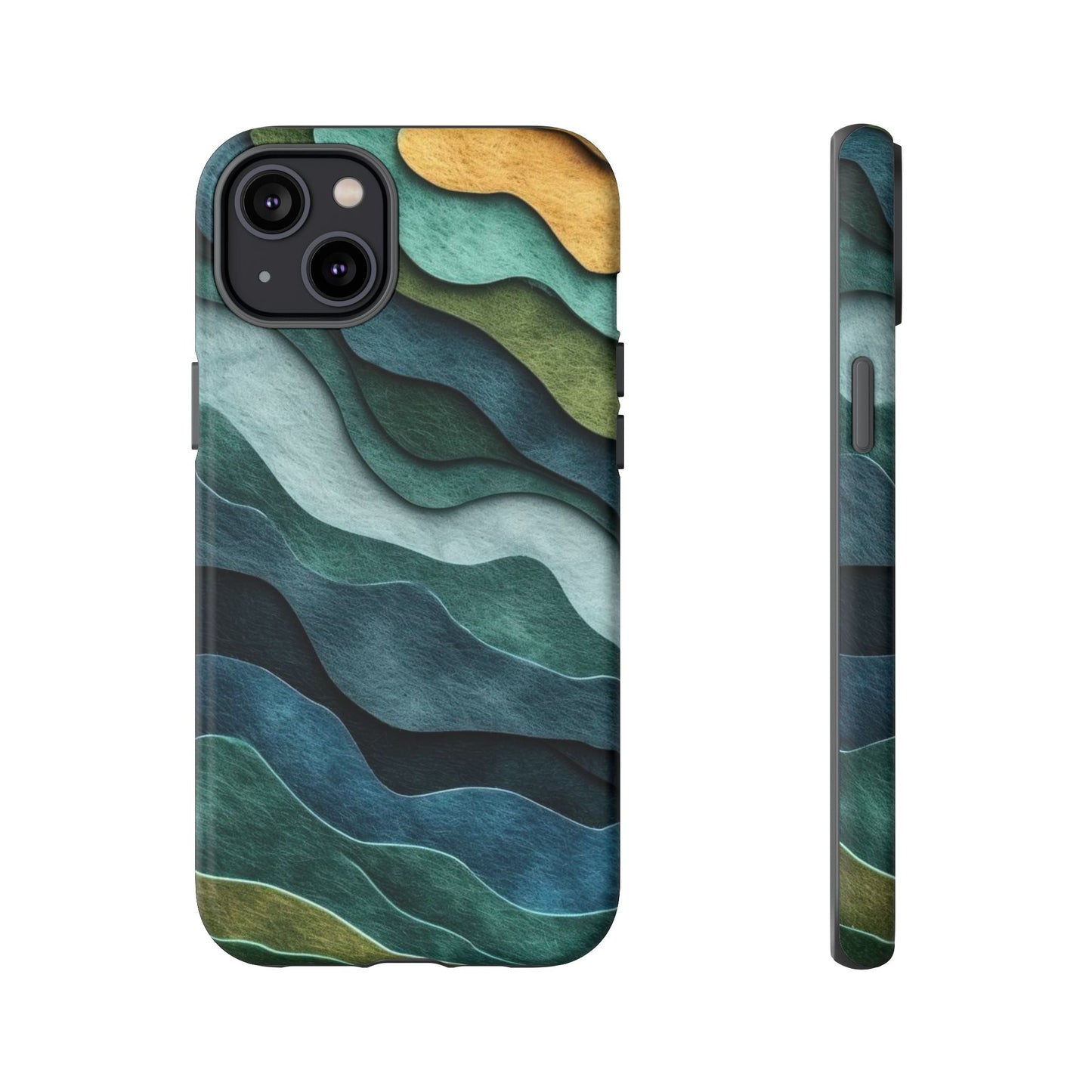 Artistic Phone Case - Waves Design, Eco-Friendly, Unique Gifts, Trendy Accessories, Perfect for Nature Lovers, Christmas Gift