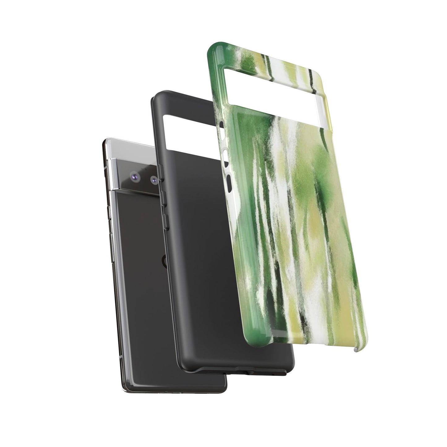 Abstract Green Phone Case - Modern Tough Cases for Nature Lovers, Gift for Students, Eco-Friendly, Stylish Protection