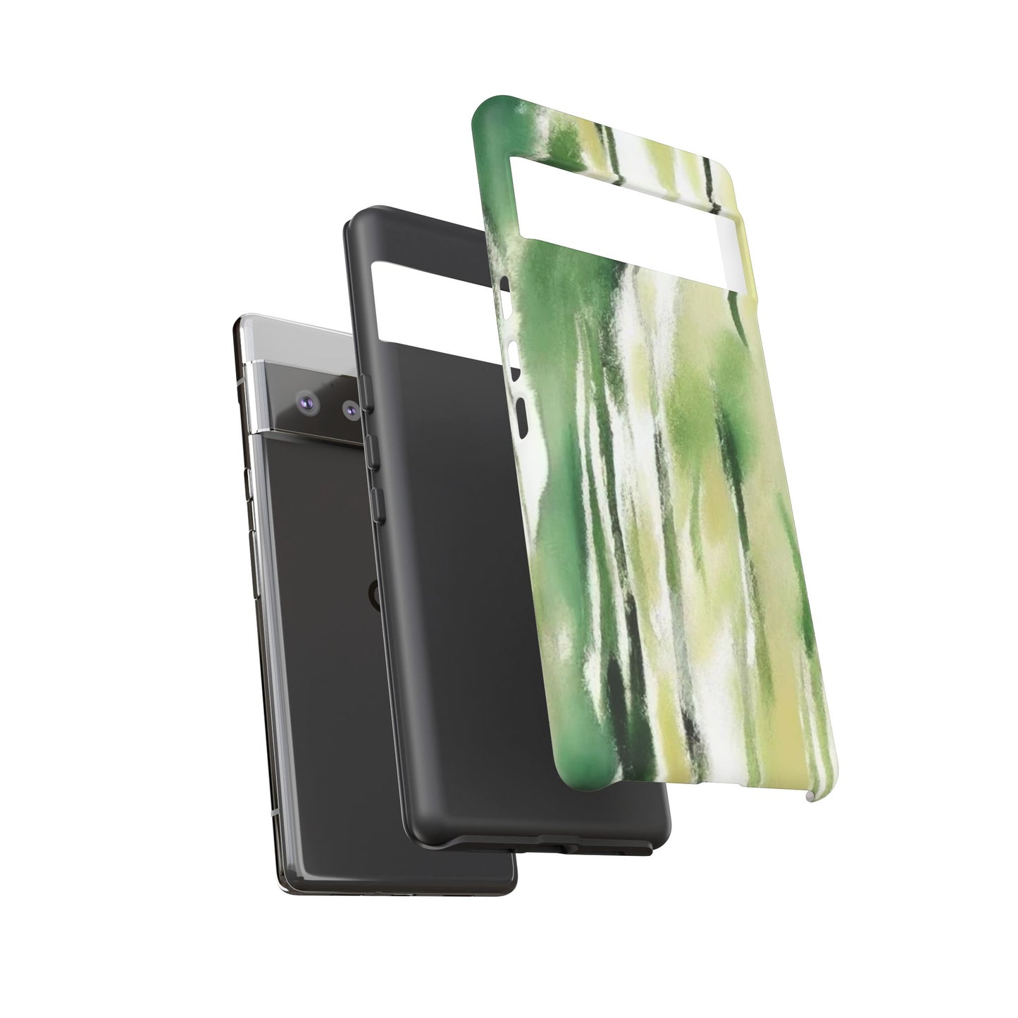 Abstract Green Phone Case - Modern Tough Cases for Nature Lovers, Gift for Students, Eco-Friendly, Stylish Protection