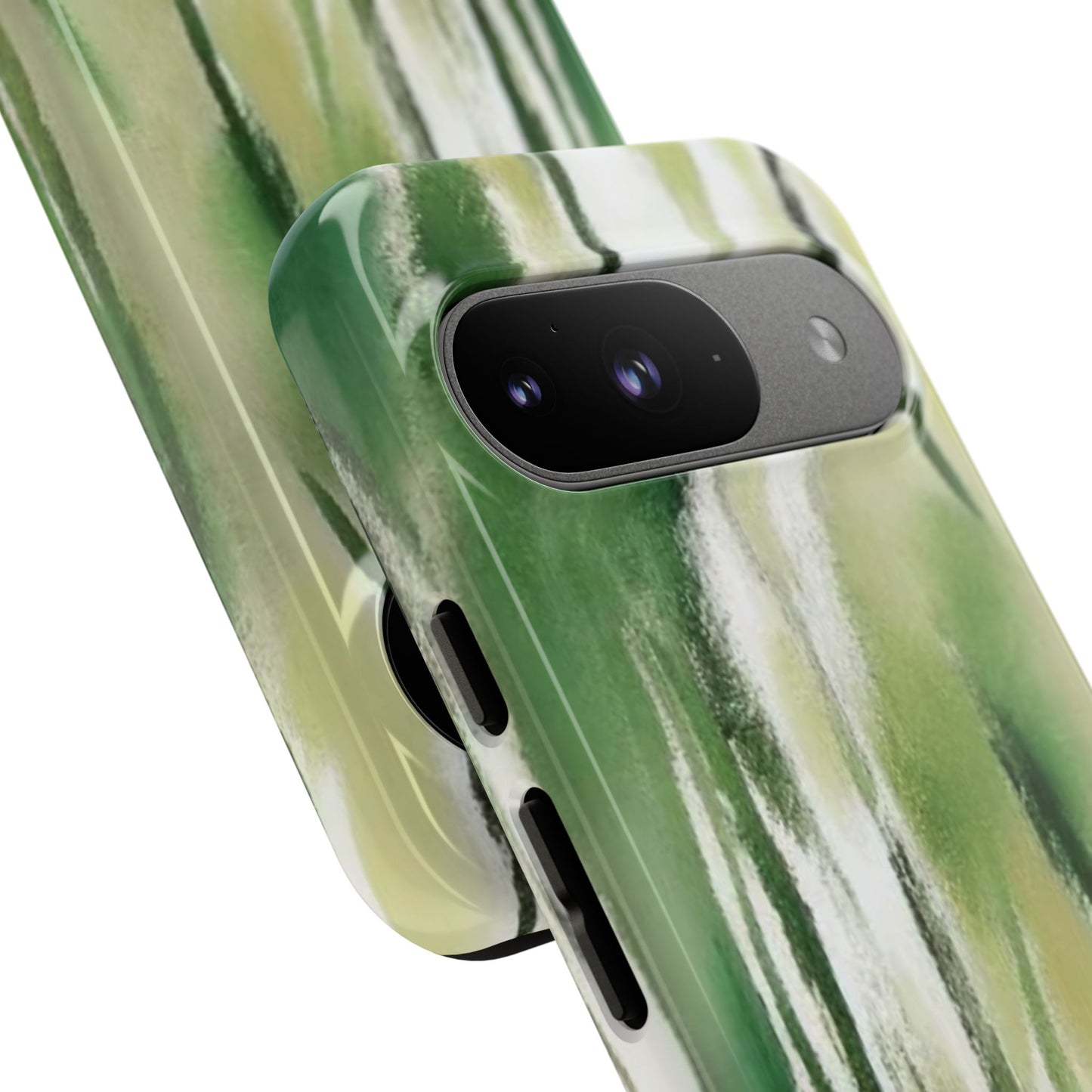 Abstract Green Phone Case - Modern Tough Cases for Nature Lovers, Gift for Students, Eco-Friendly, Stylish Protection