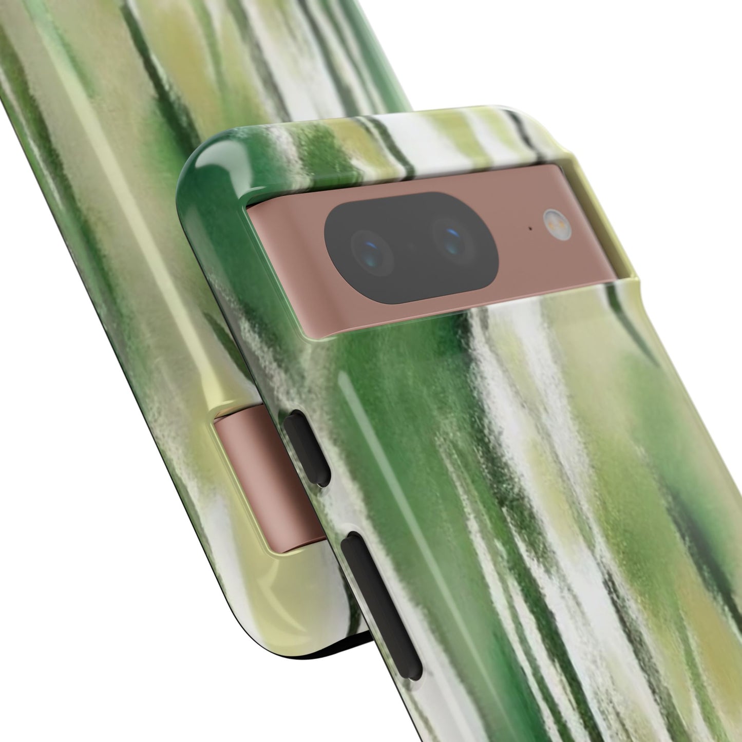 Abstract Green Phone Case - Modern Tough Cases for Nature Lovers, Gift for Students, Eco-Friendly, Stylish Protection