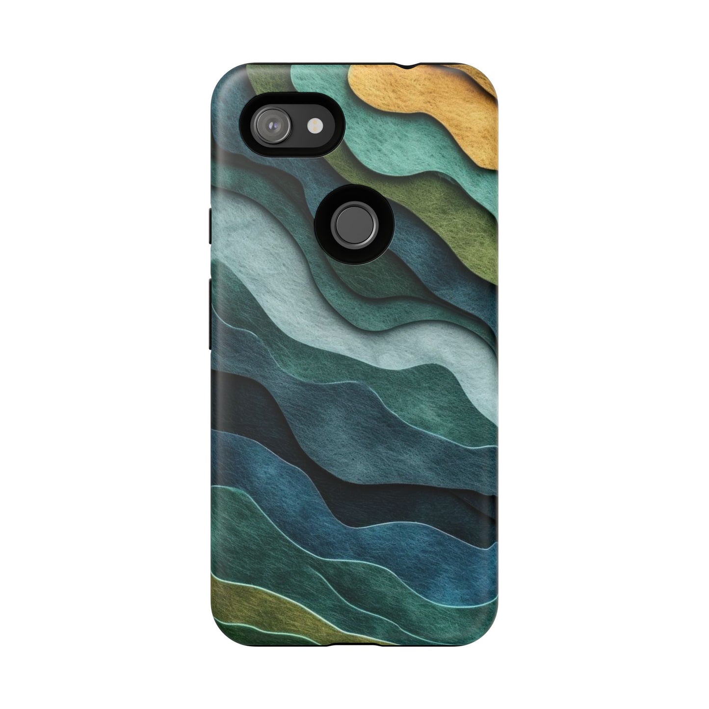 Artistic Phone Case - Waves Design, Eco-Friendly, Unique Gifts, Trendy Accessories, Perfect for Nature Lovers, Christmas Gift