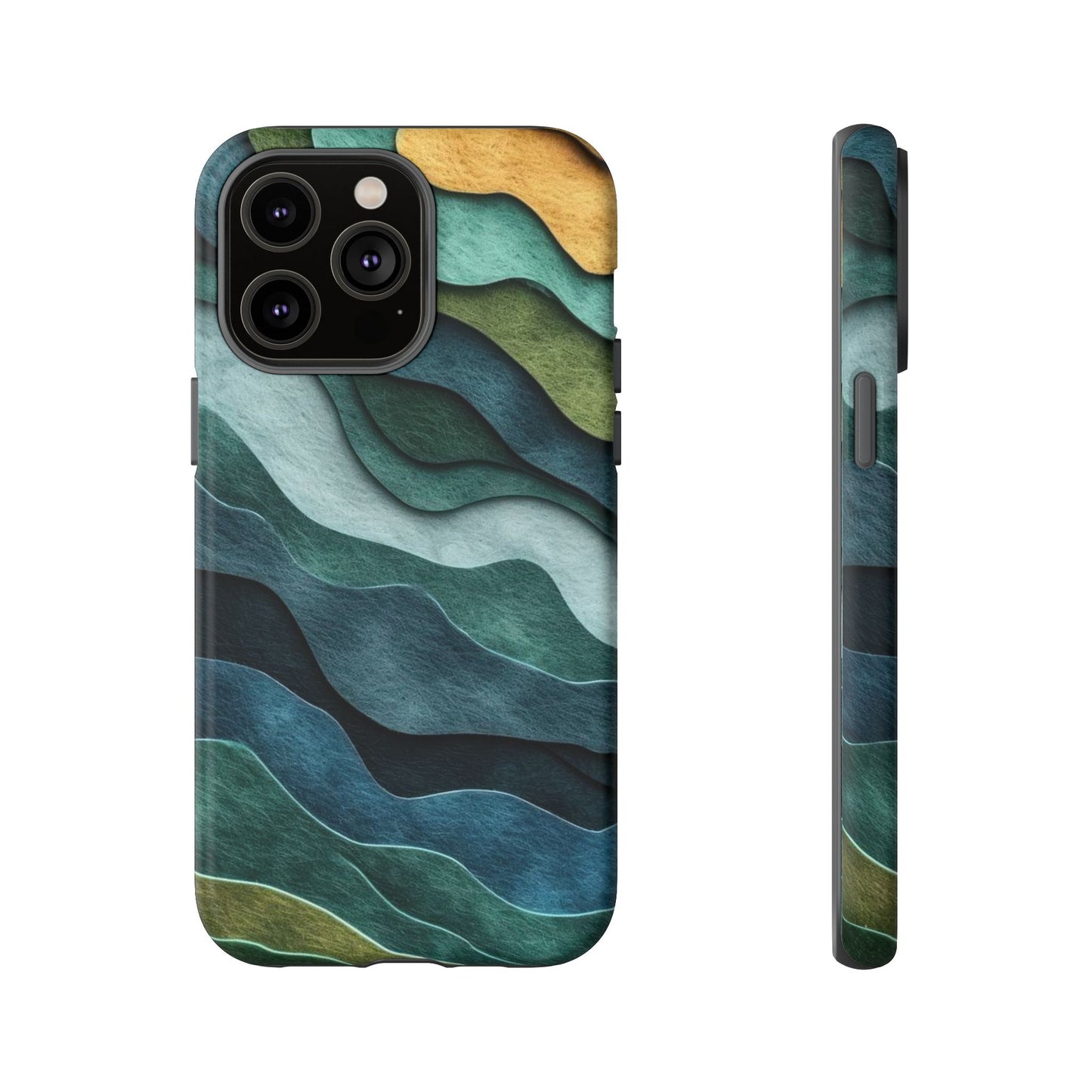 Artistic Phone Case - Waves Design, Eco-Friendly, Unique Gifts, Trendy Accessories, Perfect for Nature Lovers, Christmas Gift