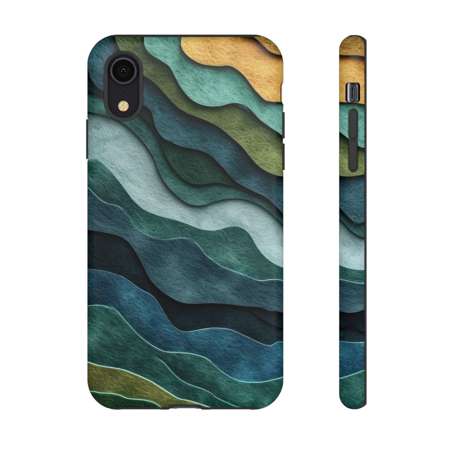 Artistic Phone Case - Waves Design, Eco-Friendly, Unique Gifts, Trendy Accessories, Perfect for Nature Lovers, Christmas Gift