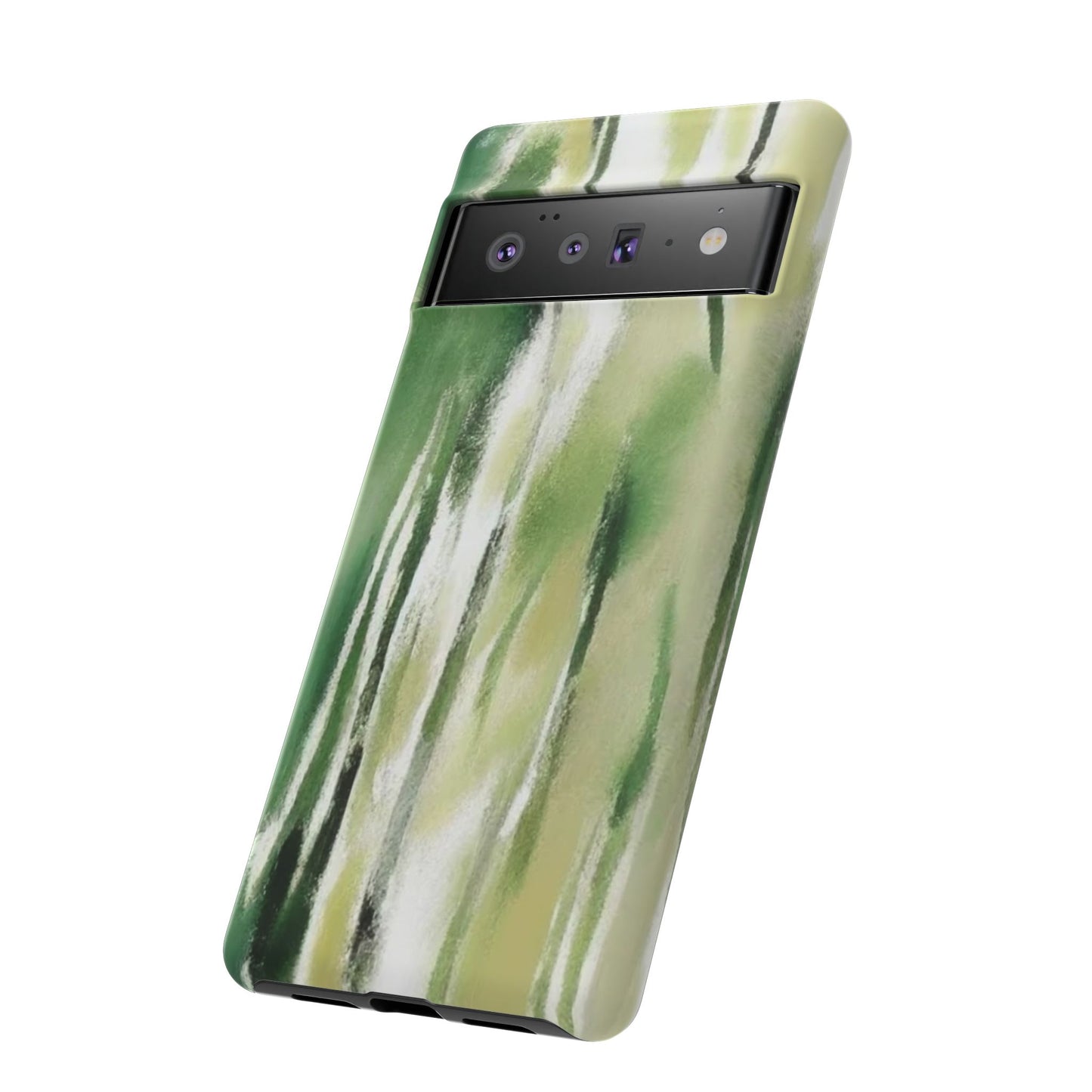 Abstract Green Phone Case - Modern Tough Cases for Nature Lovers, Gift for Students, Eco-Friendly, Stylish Protection