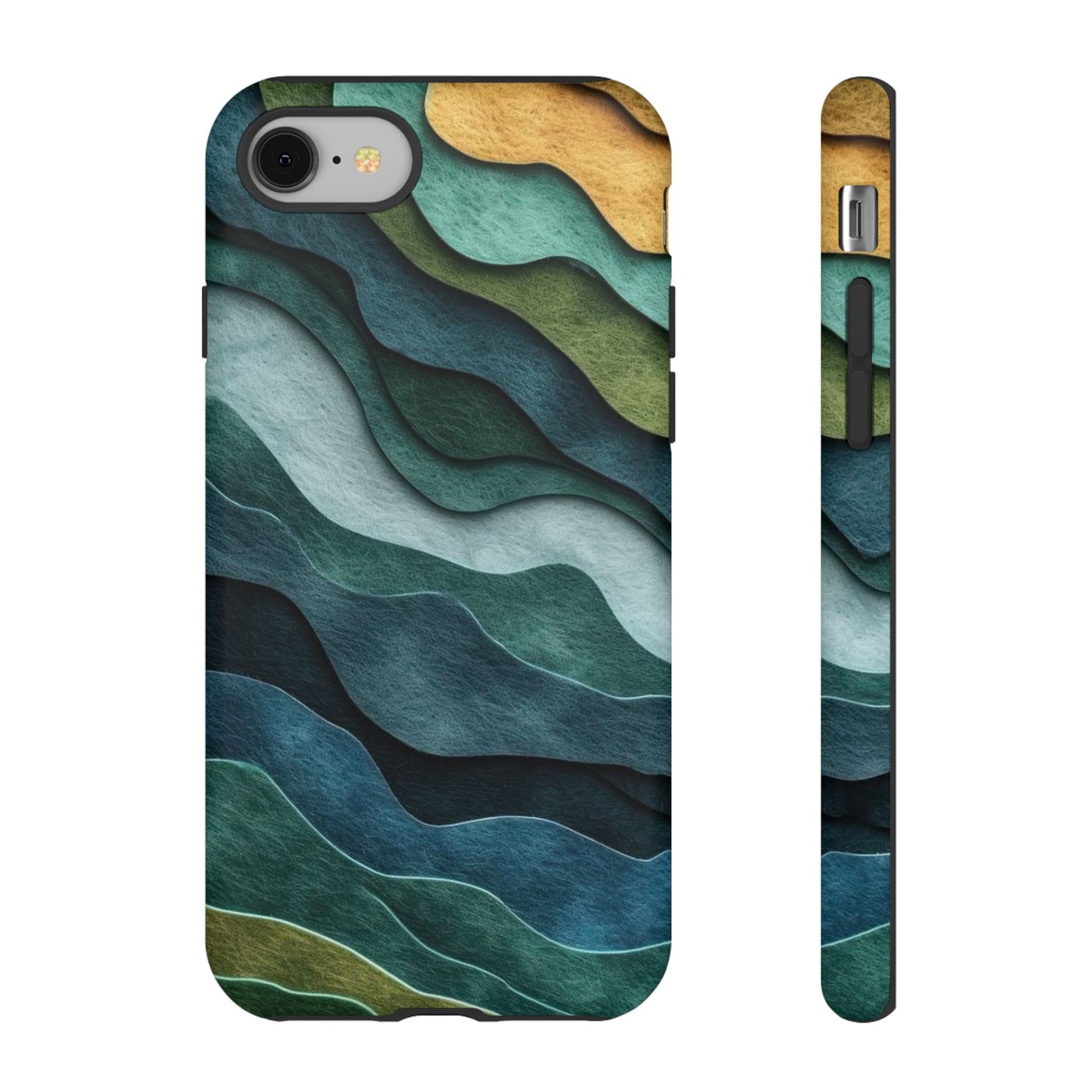 Artistic Phone Case - Waves Design, Eco-Friendly, Unique Gifts, Trendy Accessories, Perfect for Nature Lovers, Christmas Gift