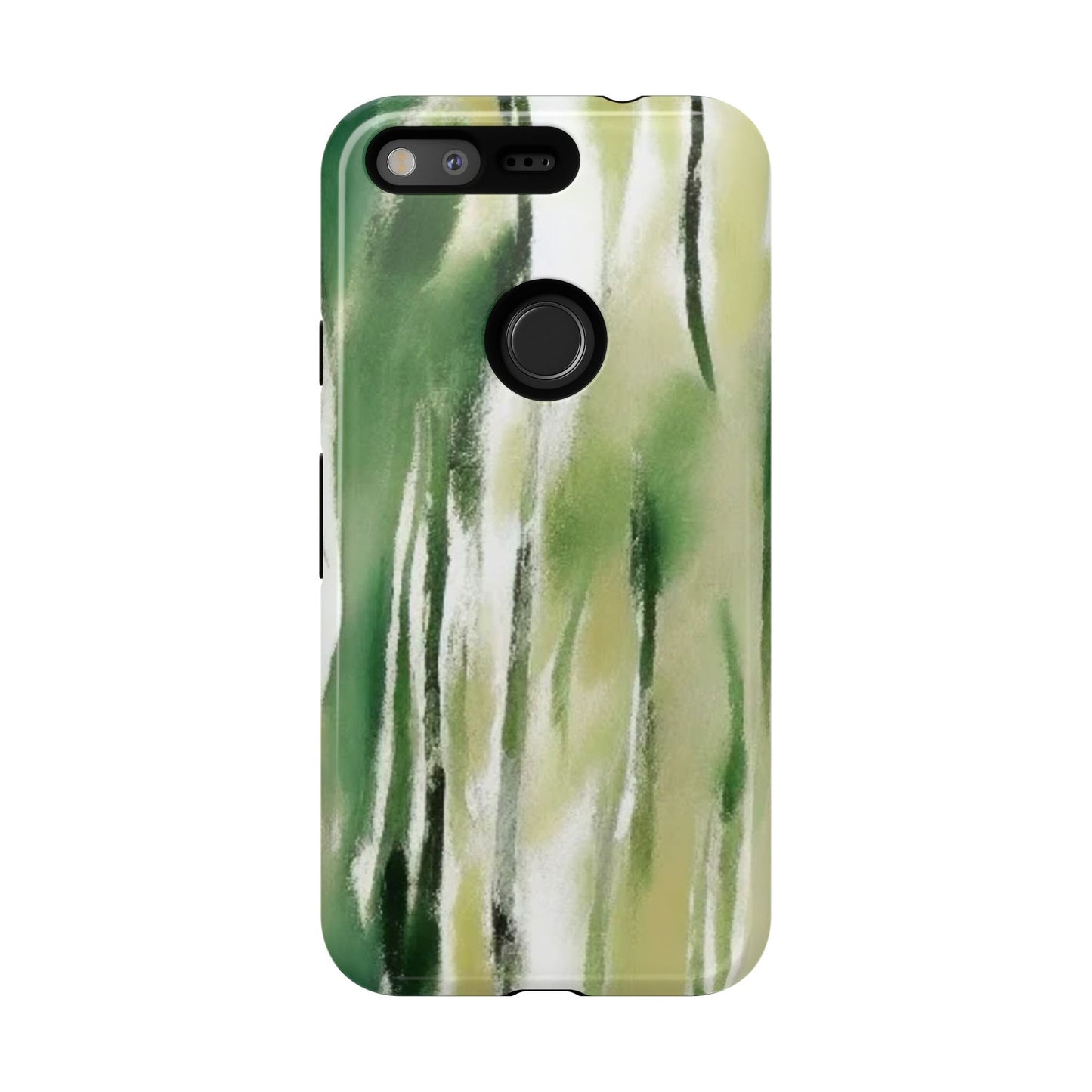 Abstract Green Phone Case - Modern Tough Cases for Nature Lovers, Gift for Students, Eco-Friendly, Stylish Protection