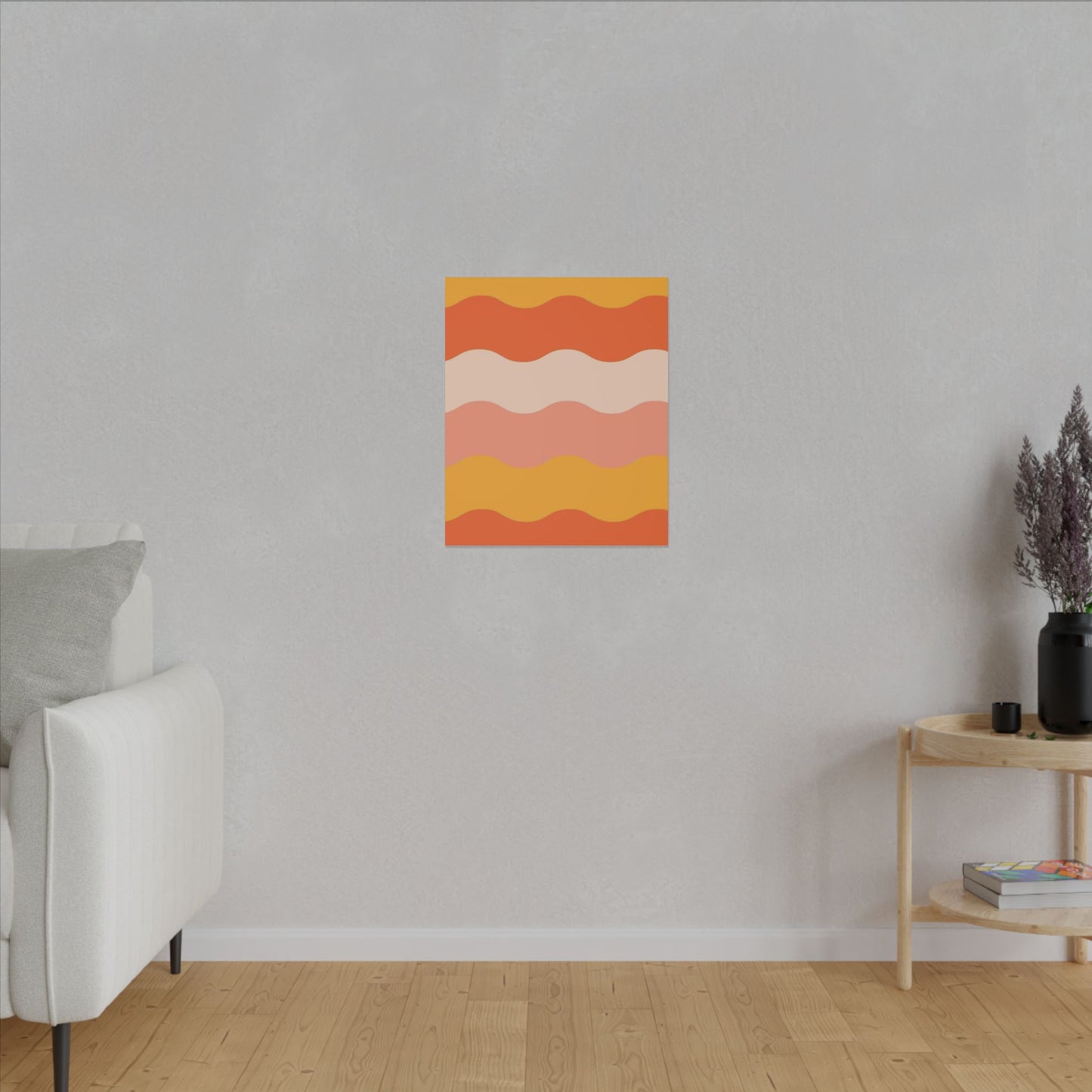 Abstract Wave Canvas Art - Contemporary Decor, Boho Wall Art, Office Decoration, Gift for Home, Summer Vibes