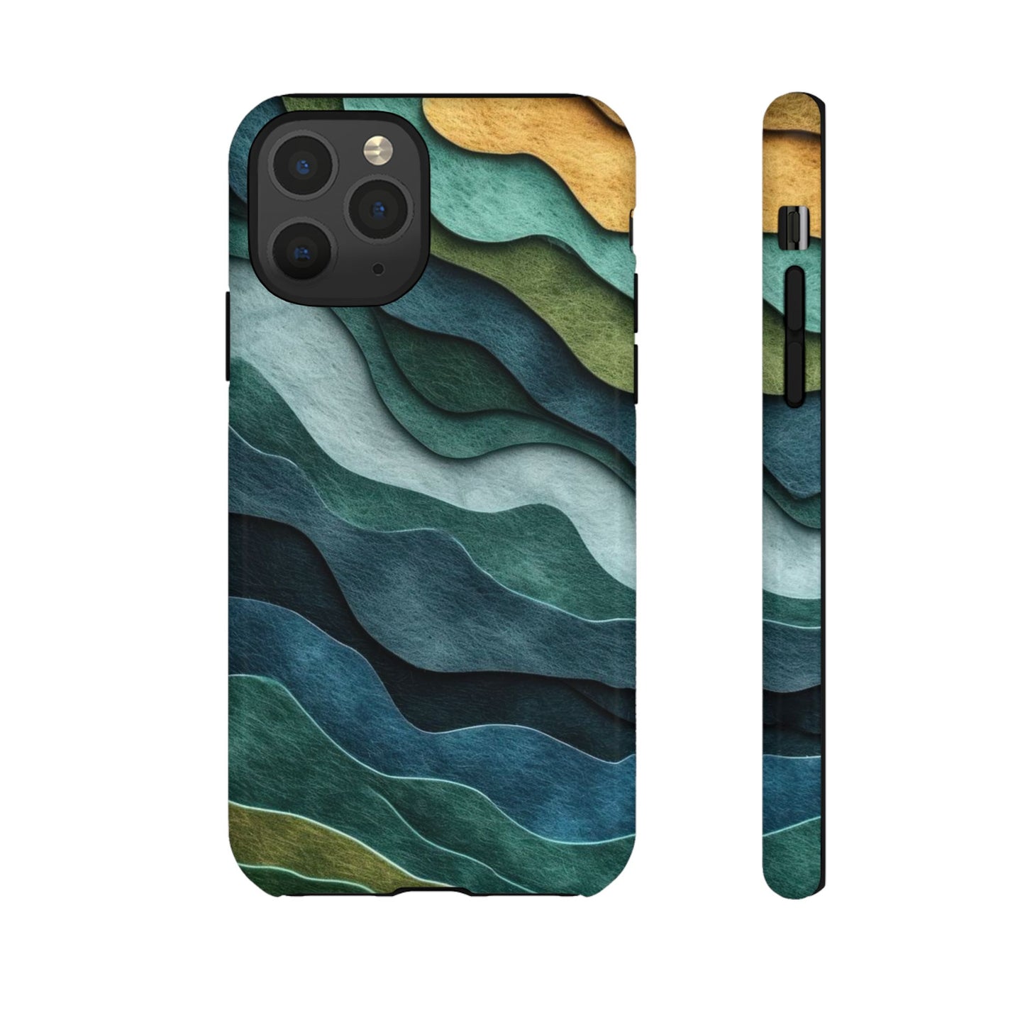 Artistic Phone Case - Waves Design, Eco-Friendly, Unique Gifts, Trendy Accessories, Perfect for Nature Lovers, Christmas Gift